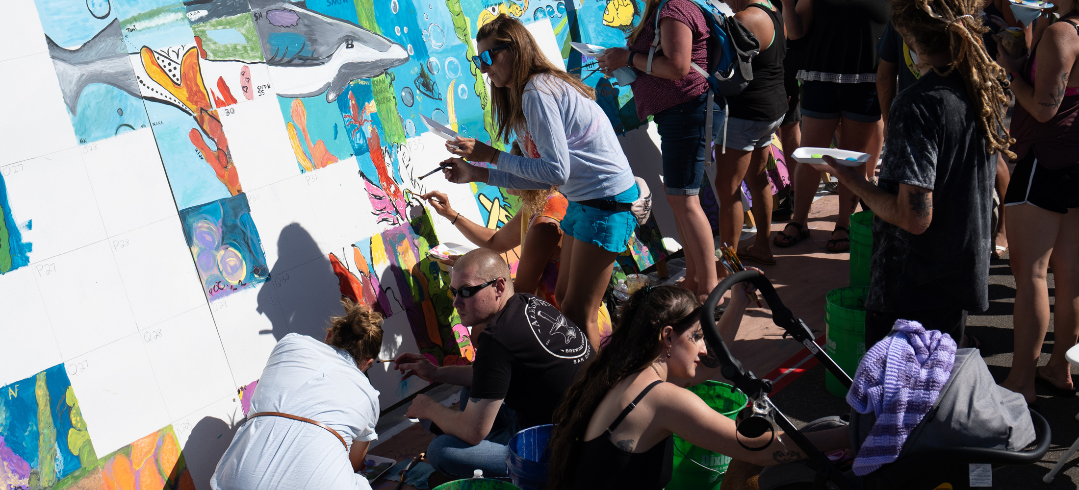 Volunteers at an event